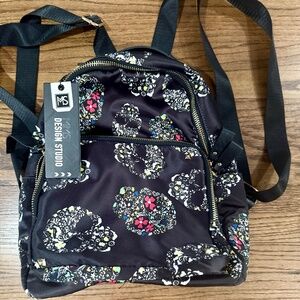 Black Satin Medium Size  BackPack